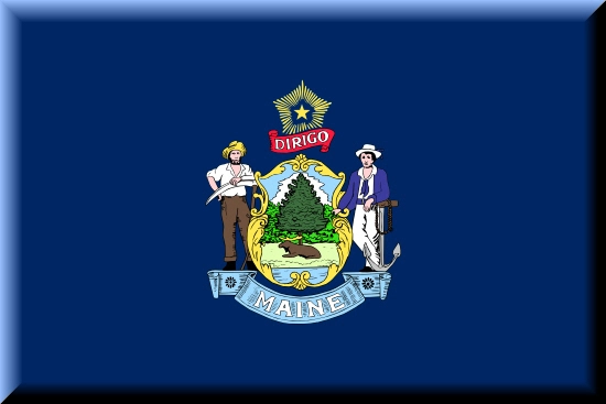 Maine state flag, blood testing facilities Maine state flag, medical clinics