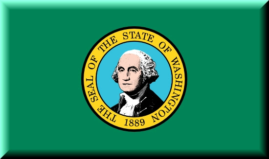 Washington state flag, medical clinics