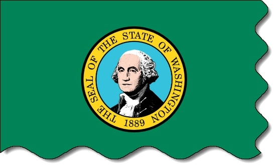 Washington state flag, medical clinics