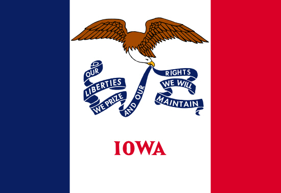 Iowa state flag, blood testing facilities Iowa state flag, medical clinics