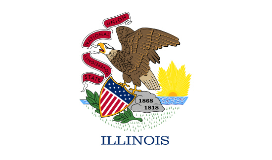 Illinois state flag, blood testing facilities Illinois state flag, medical clinics