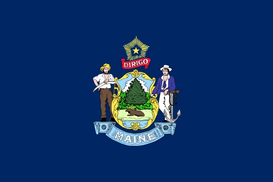 Maine state flag, medical clinics