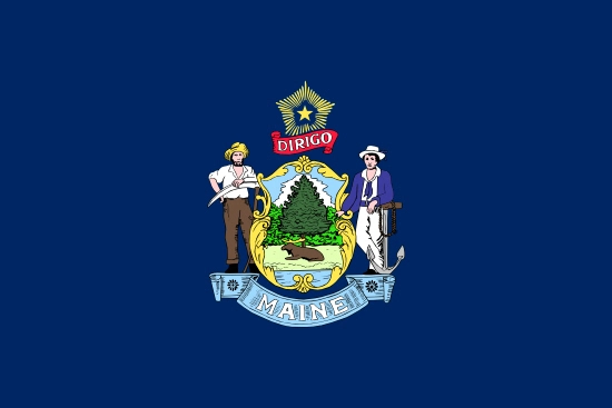 Maine state flag, blood testing facilities Maine state flag, medical clinics