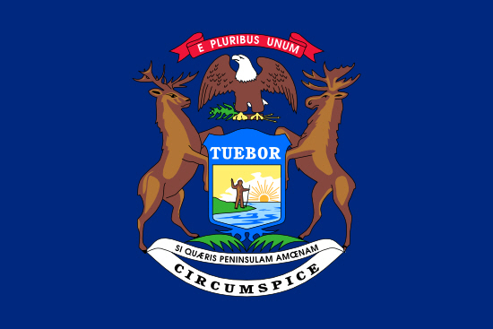 Michigan state flag, blood testing facilities Michigan state flag, medical clinics