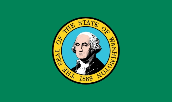 Washington state flag, medical clinics