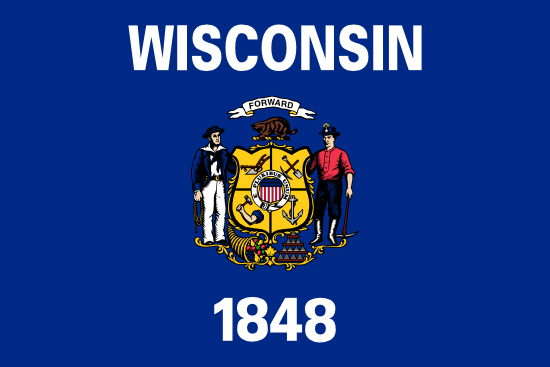 Wisconsin state flag, blood testing facilities Wisconsin state flag, medical clinics