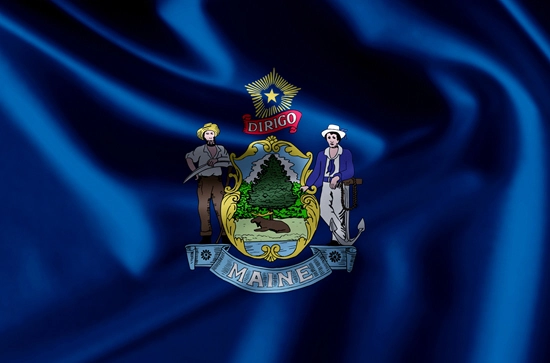 Maine state flag, medical clinics