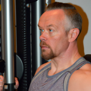 a professional appealing image of a caucasian man or woman exercising in a gym 496 300x300