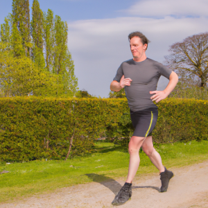 a professional appealing image of a caucasian man or woman jogging on a sunny day 640 300x300
