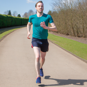 a professional appealing image of a caucasian man or woman jogging on a sunny day 817 300x300