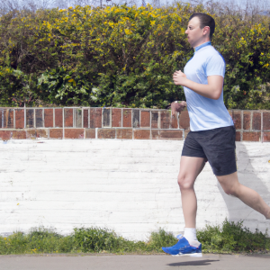 a professional appealing image of a caucasian man or woman jogging on a sunny day 934 300x300